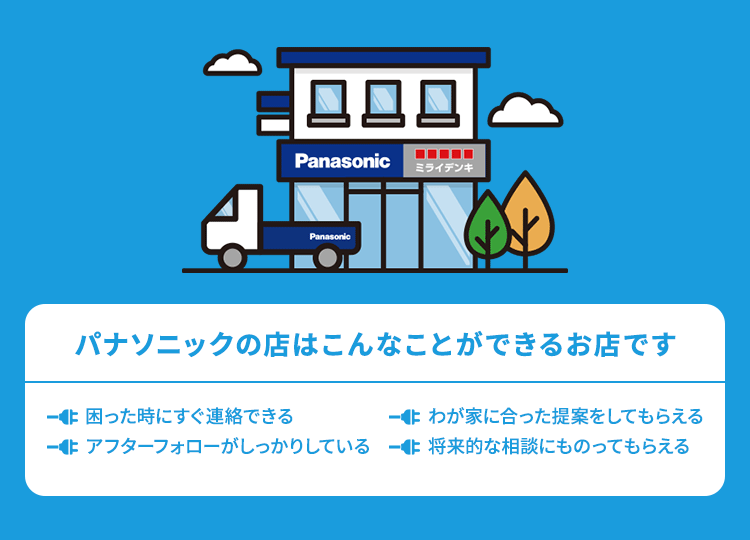 パナソニックのお店 でんきの信映 ロゴ